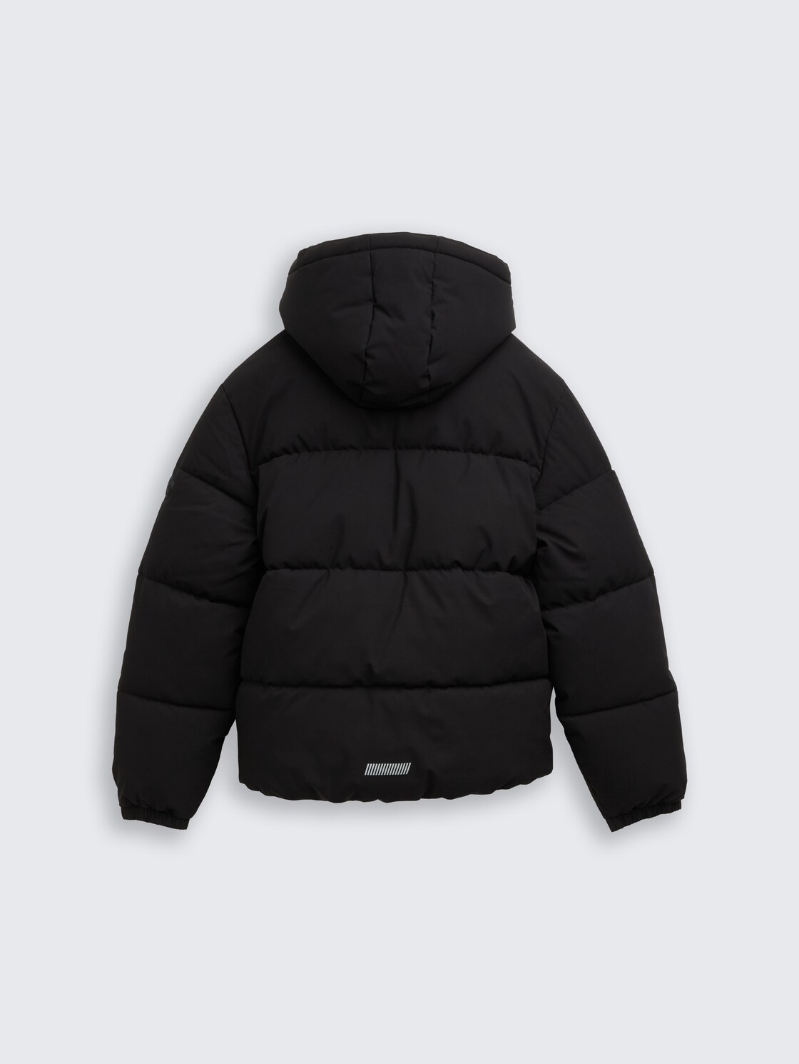 Puffer-Jacke mit abnehmbarer Kapuze - Black
