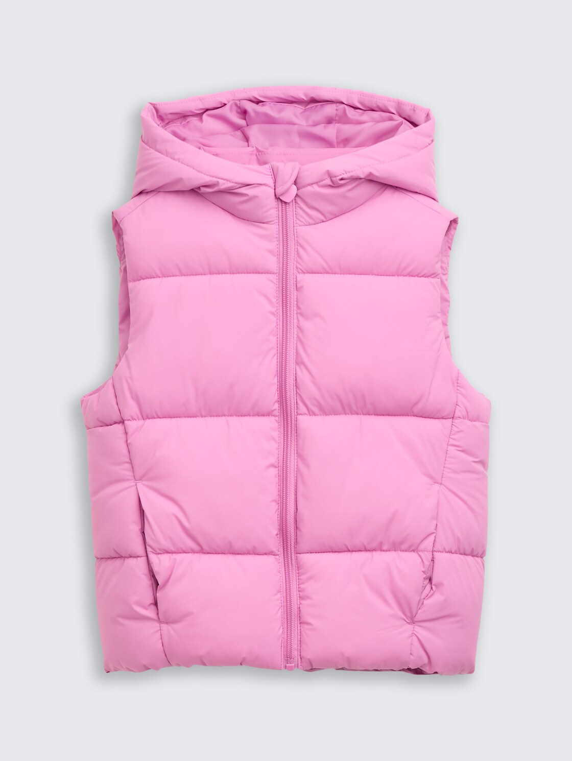 Puffer-Weste mit Kapuze - flashy mauve - Vorder-Produkt-Ansicht