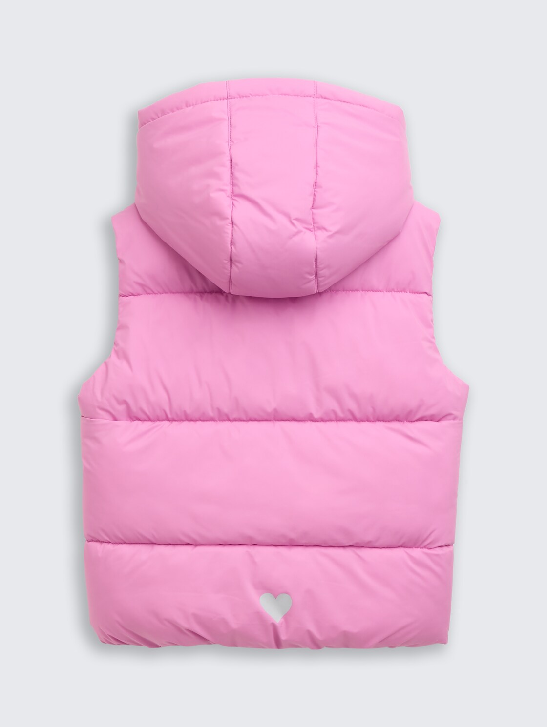 Puffer-Weste mit Kapuze - flashy mauve