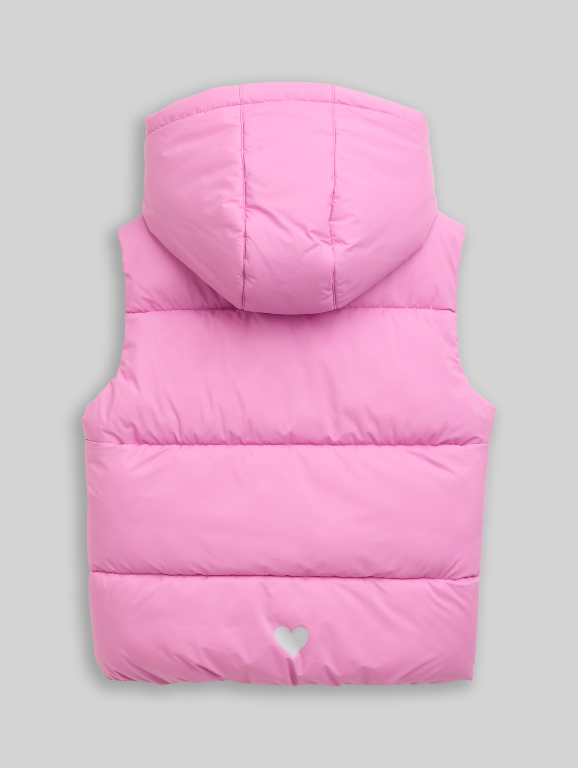 Puffer-Weste mit Kapuze - flashy mauve