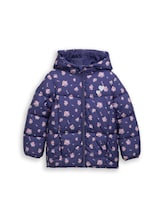 Geselecteerd, Pufferjack met all-over print door Tom Tailor, blauw