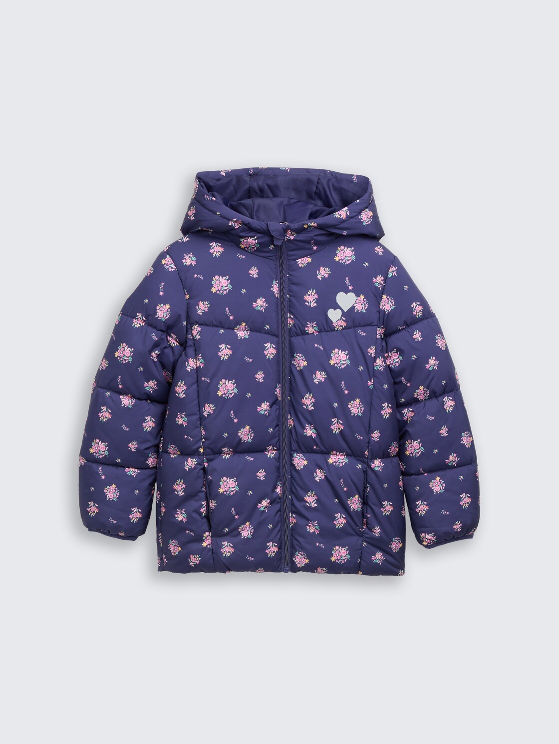 Puffer-Jacke mit Allover-Print - dark blue multi color flower - Vorder-Produkt-Ansicht