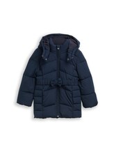 Ausgewählt, Puffer-Mantel mit Gürtel von Tom Tailor, blau