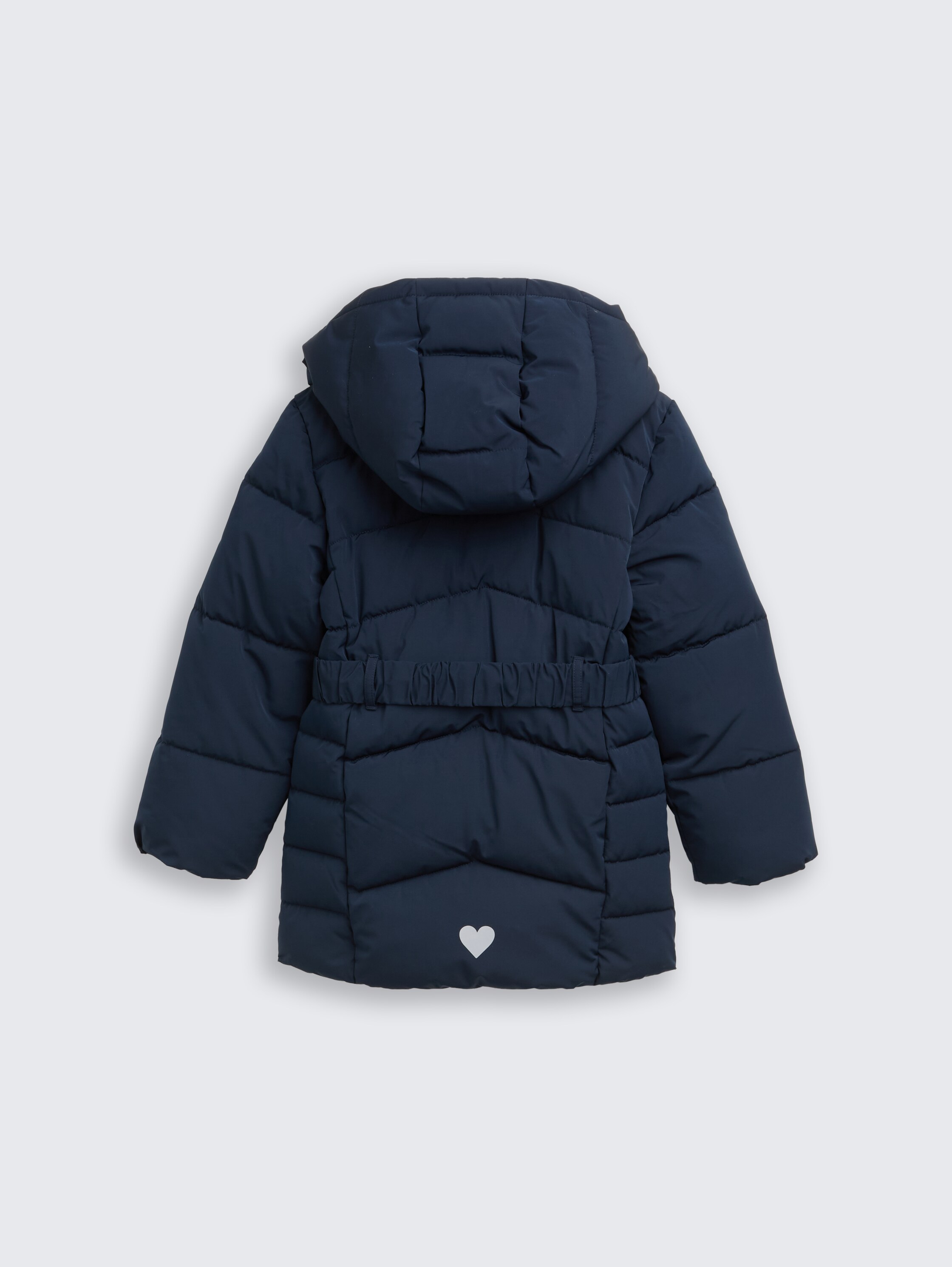 Puffer-Mantel mit Gürtel - sky_captain_blue_1 - 