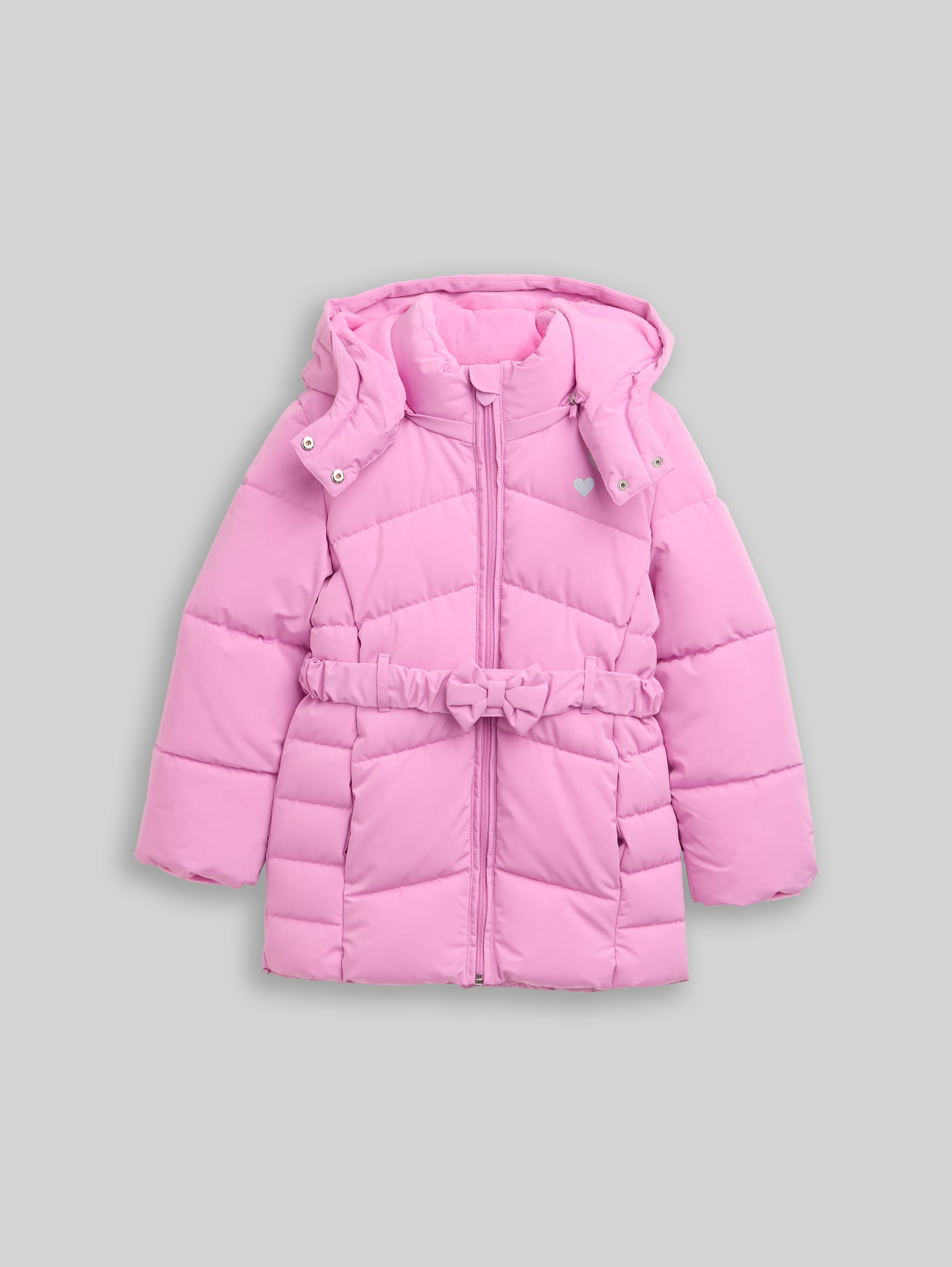 Puffer-Mantel mit Gürtel - flashy mauve - Vorder-Produkt-Ansicht