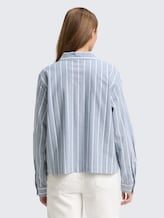 Chemise ample à rayures - dusty blue white stripe - Découpe Vue arrière du modèle