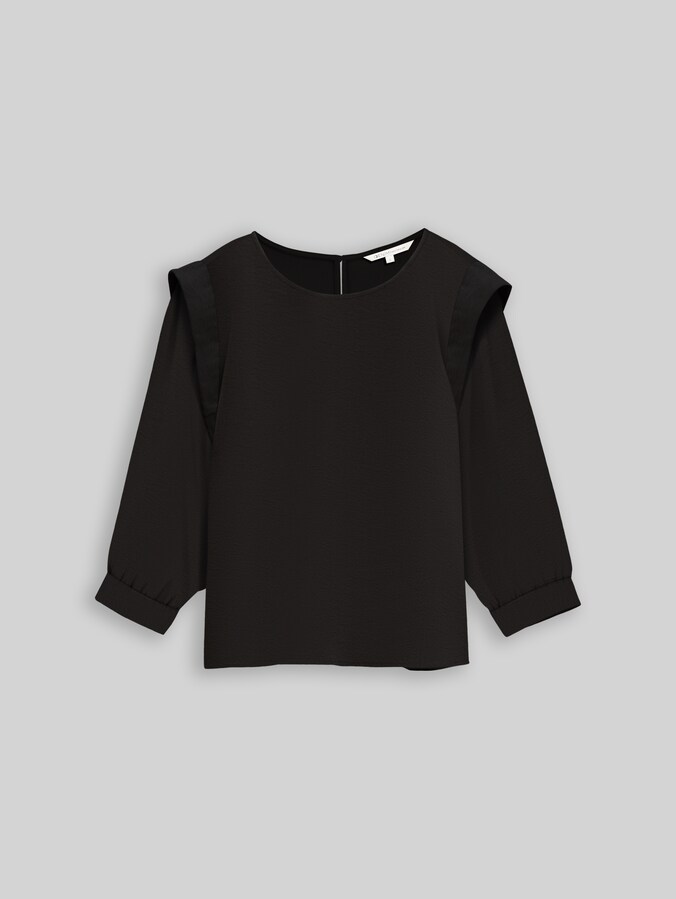 Loose Fit Bluse von Denim Female, deep black