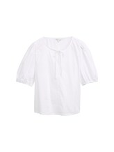 Selected, Poplin blouse with bow detail by Tom Tailor, white