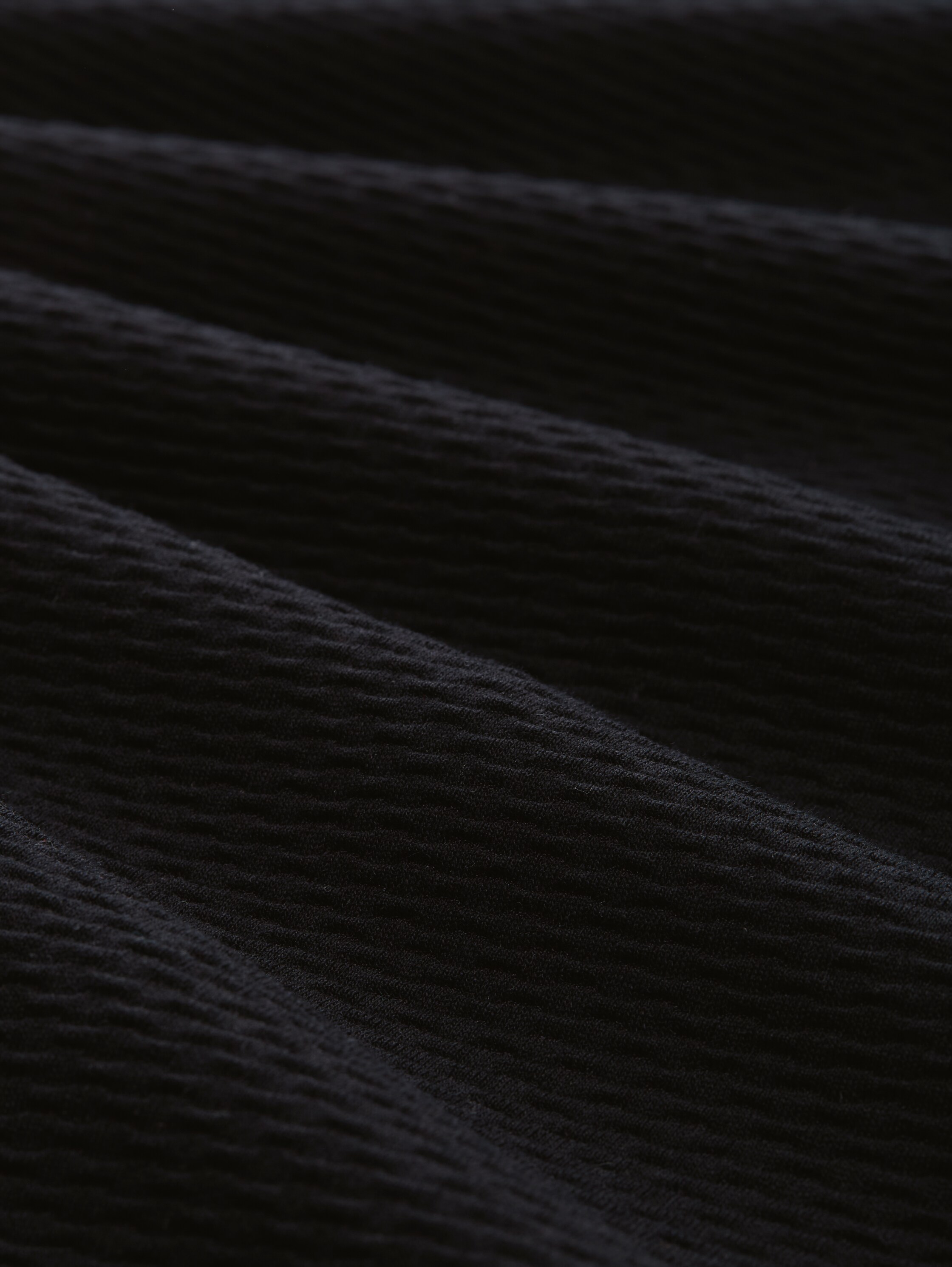 Jacquard mini jurk - deep black - Materiaalweergave