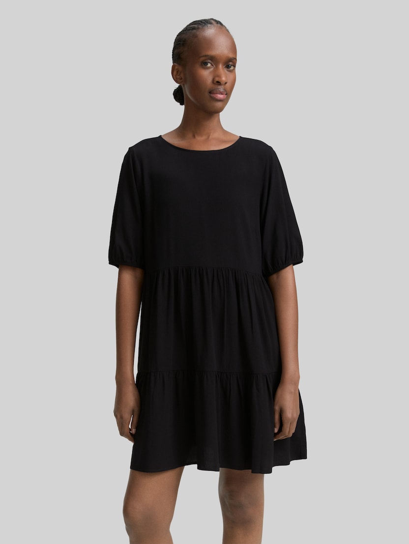 Minijurk met volants door Denim Female, deep black