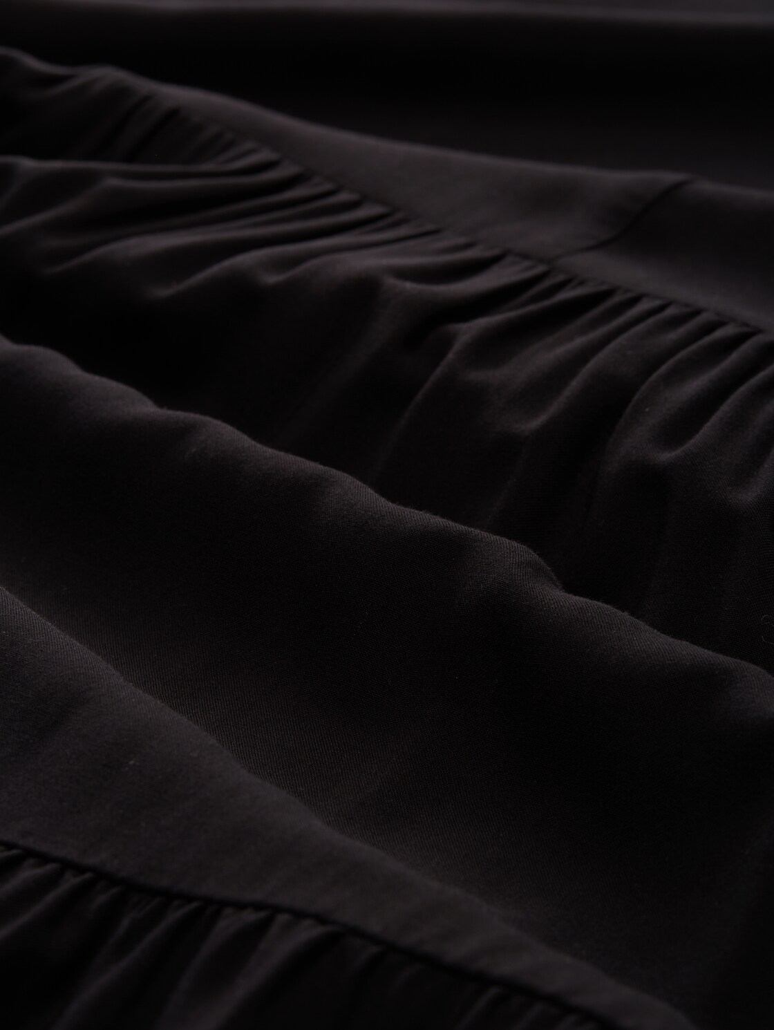 Mini-Kleid mit Volants - deep black - Material-Ansicht