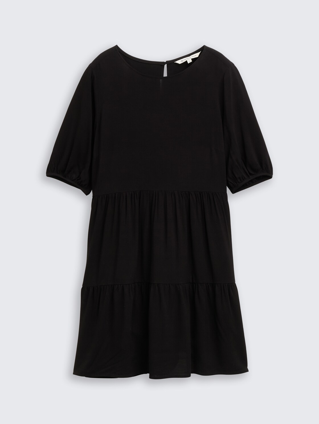 Mini-Kleid mit Volants - deep black - Vorder-Produkt-Ansicht