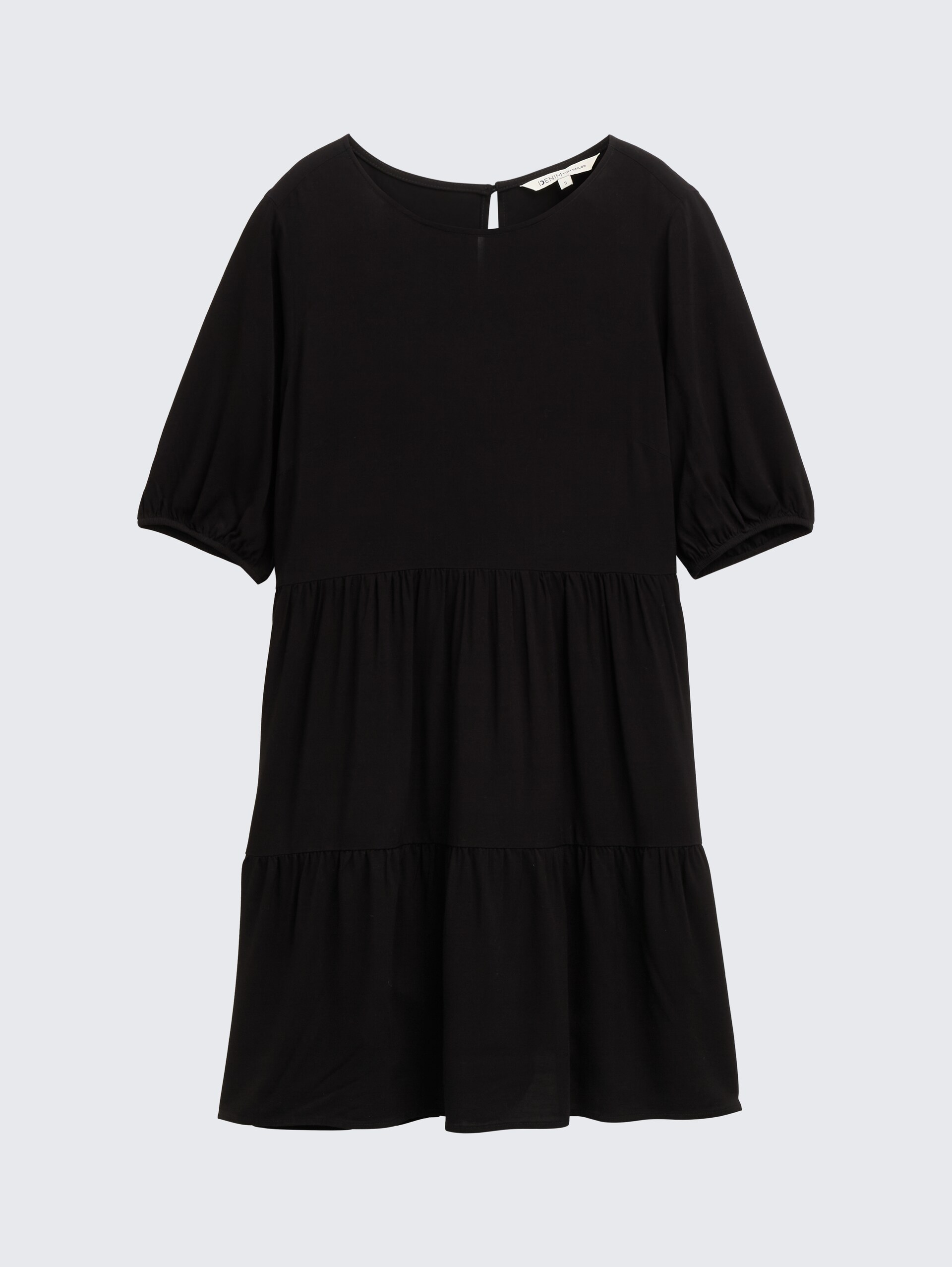 Mini-Kleid mit Volants - deep black - Vorder-Produkt-Ansicht