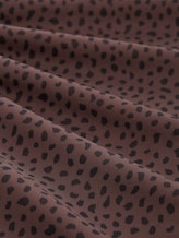 Robe midi en maille avec motif - brown black dotted print - Vue de la matière