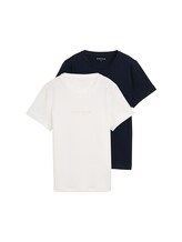 Ausgewählt, Slim Fit T-Shirt im 2er-Pack von Tom Tailor, blau