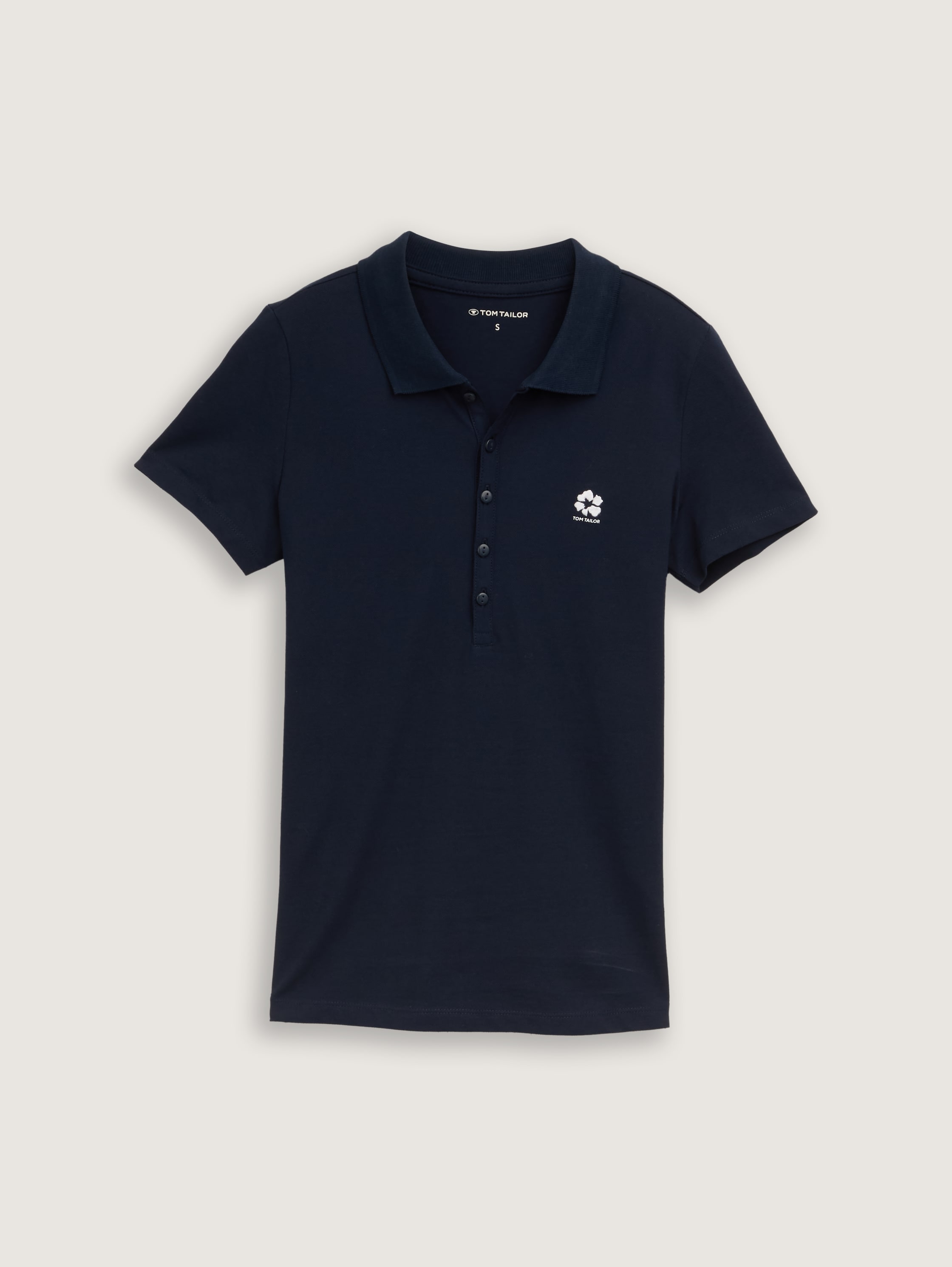 Piqué polo shirt with embroidery - sky captain blue