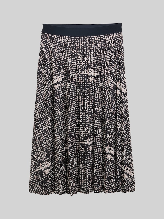 Plissee Midi-Rock von Women, navy abstract dot design