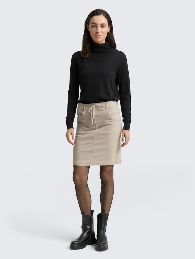 Cordrock mit Kordelzug von Women, soft taupe grey