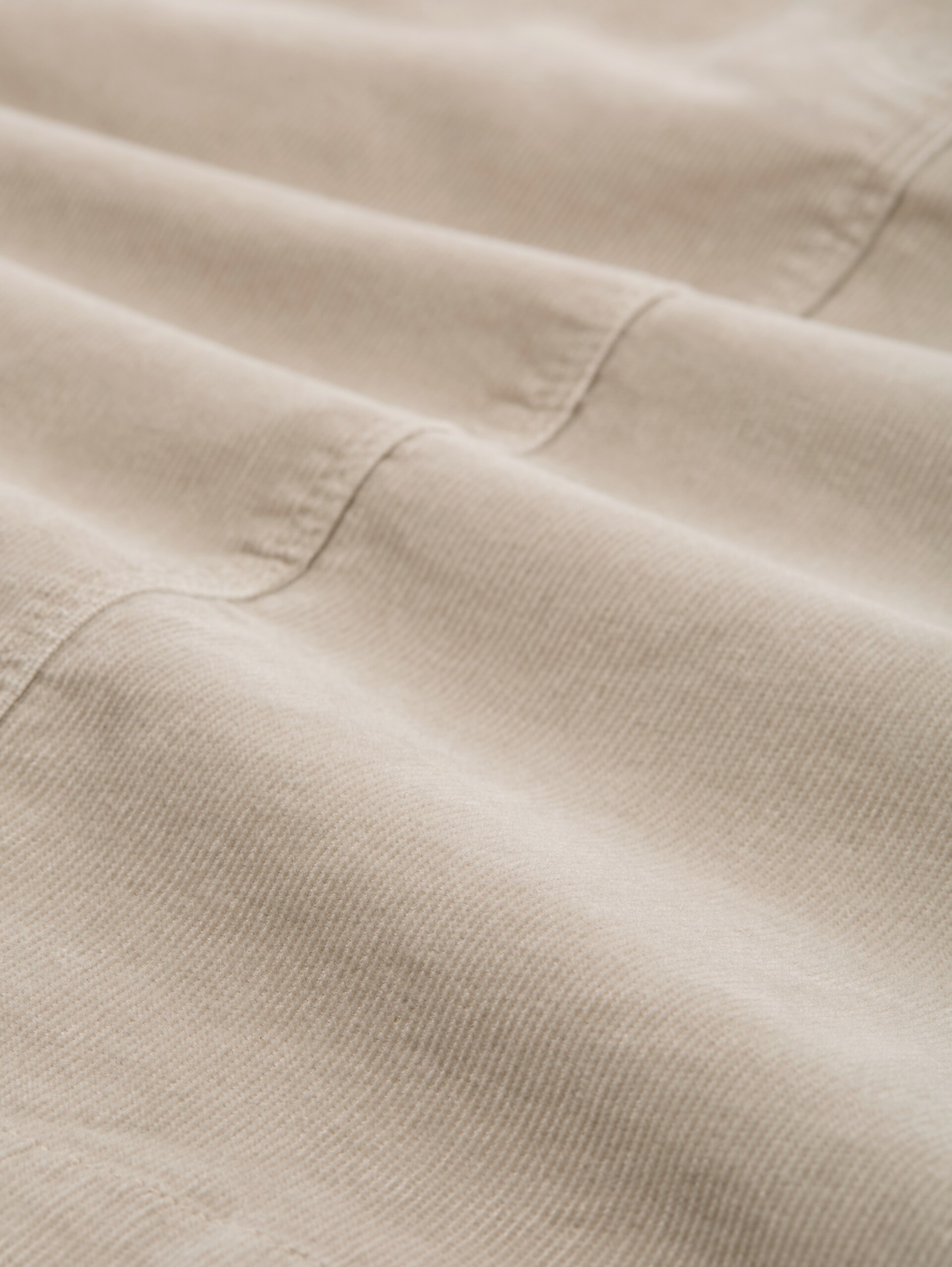 Corduroy skirt with drawstring - soft taupe grey - Material view
