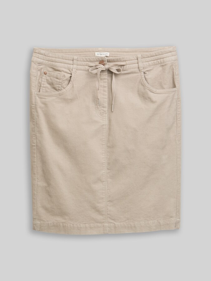 Cordrock mit Kordelzug von Women, soft taupe grey
