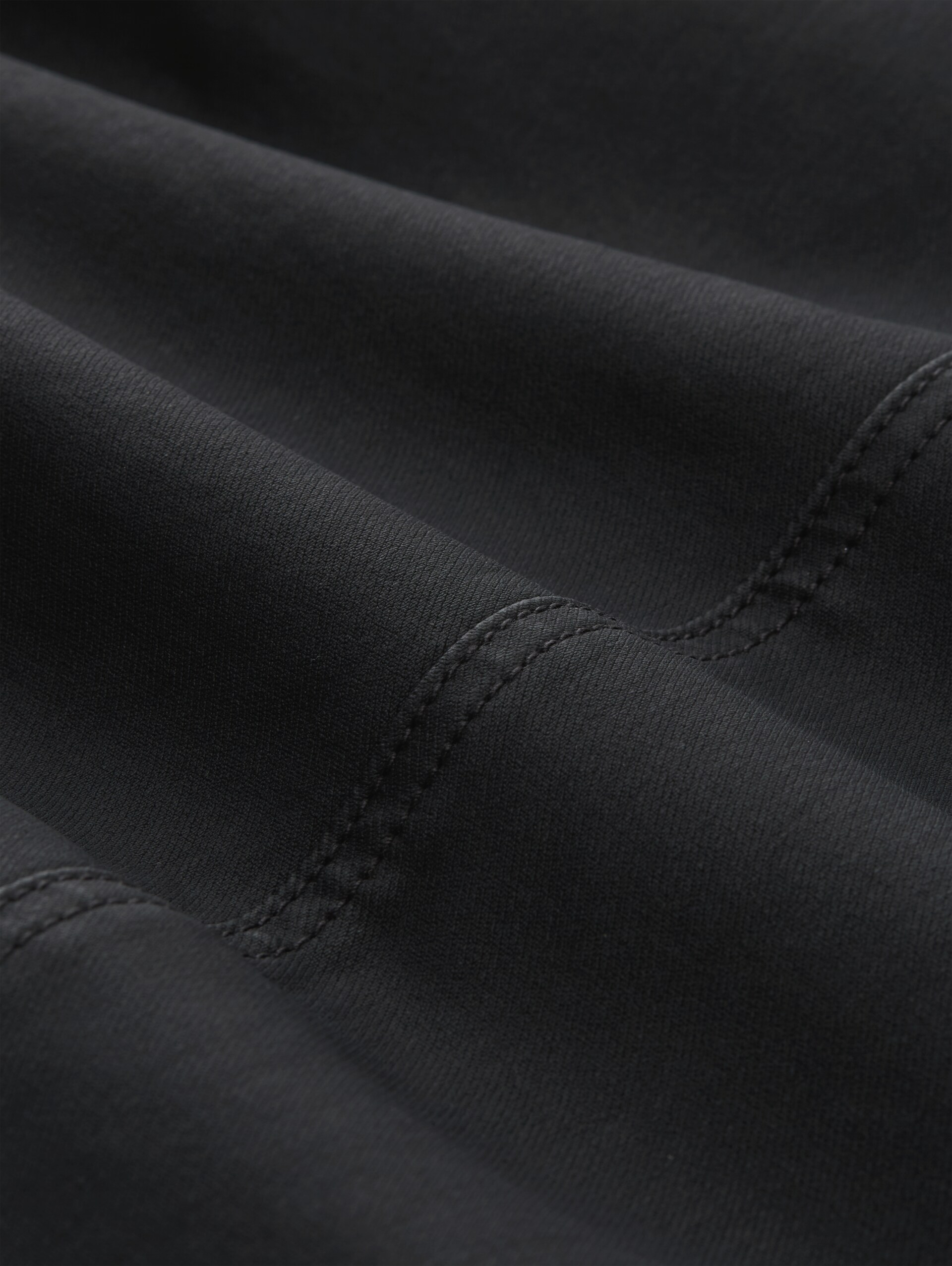 Coated denim skirt - coated black denim - Material view