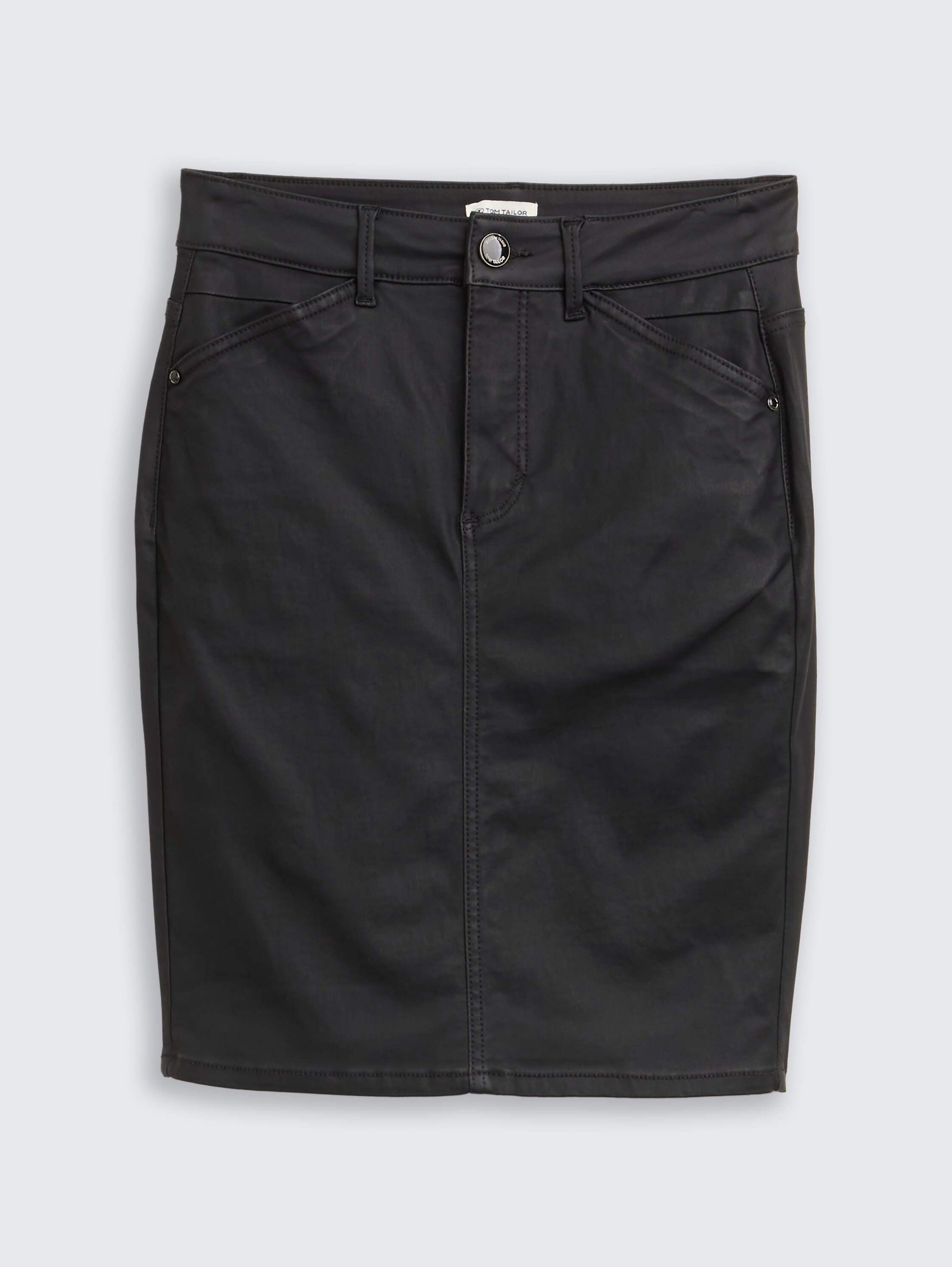 Coated Jeansrock - coated_black_denim_1 - 