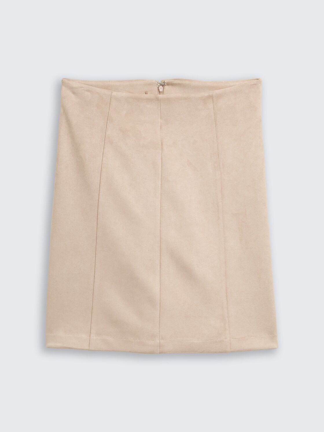 Rock in Wildleder-Optik - soft taupe grey - Vorder-Produkt-Ansicht