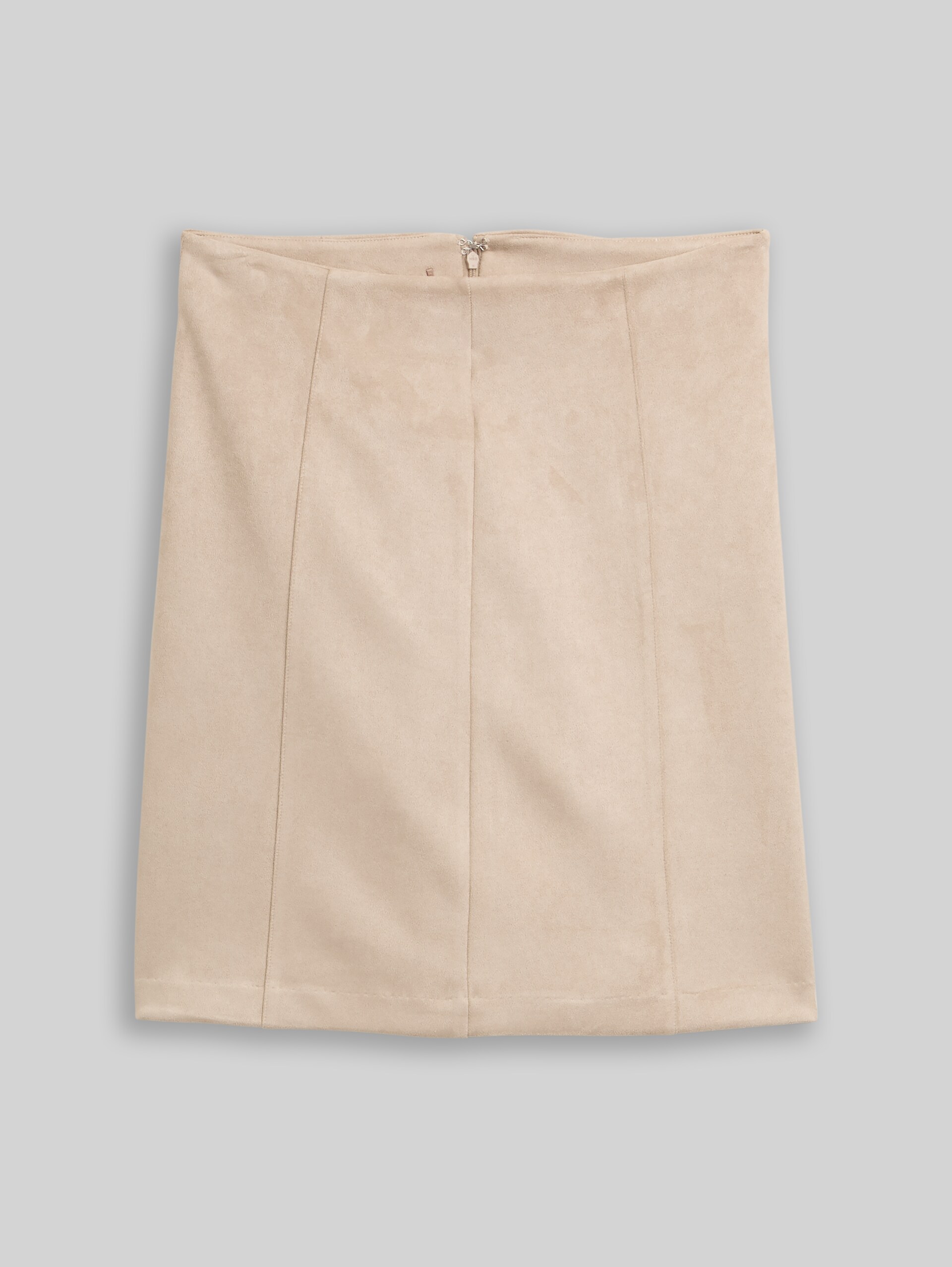 Rock in Wildleder-Optik - soft taupe grey - Vorder-Produkt-Ansicht