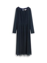 Nicht ausgewählt, Midi-Meshkleid mit Muster von , blau