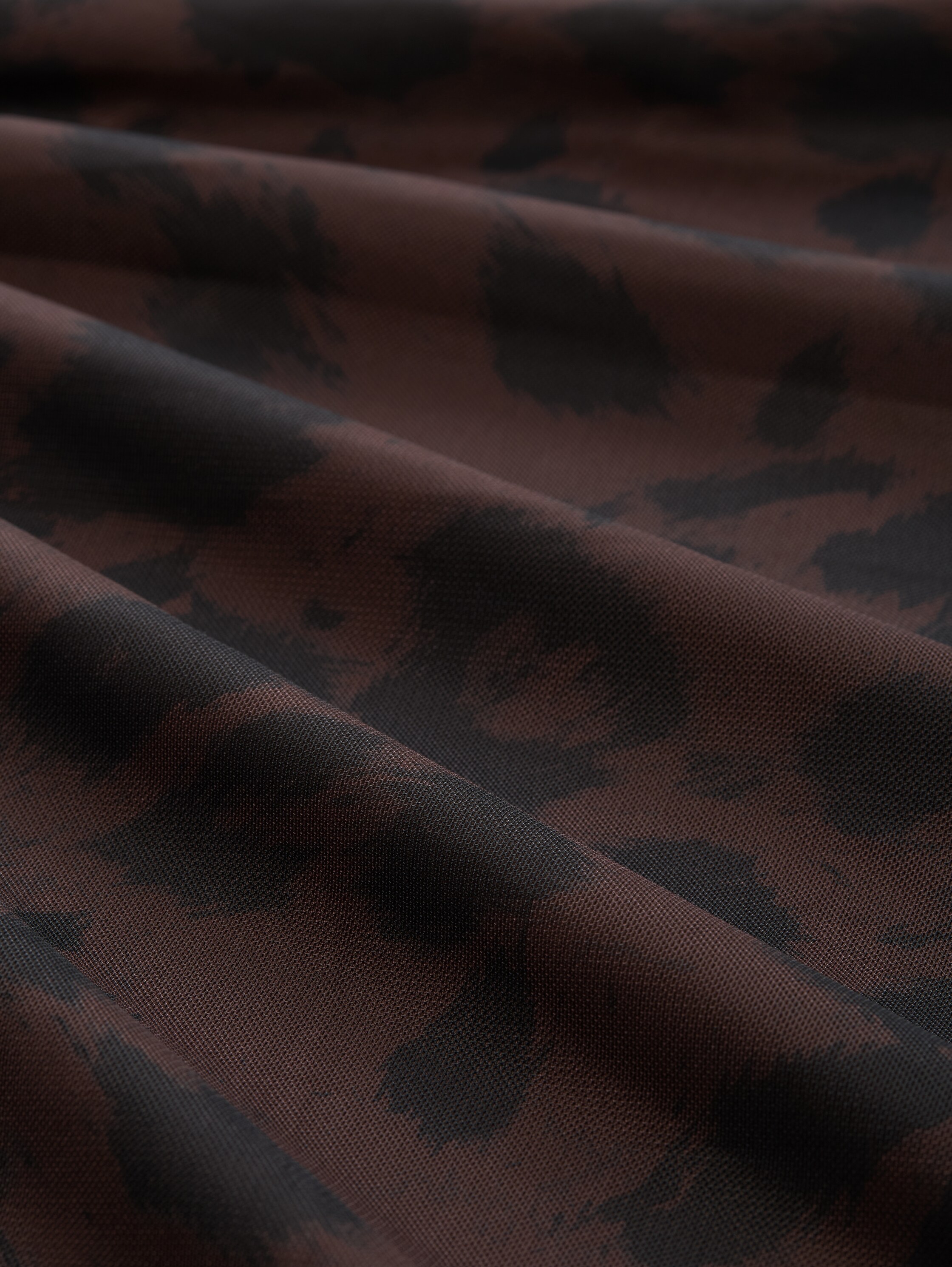 Midi-Meshkleid mit Muster - brown black big leo print - Material-Ansicht