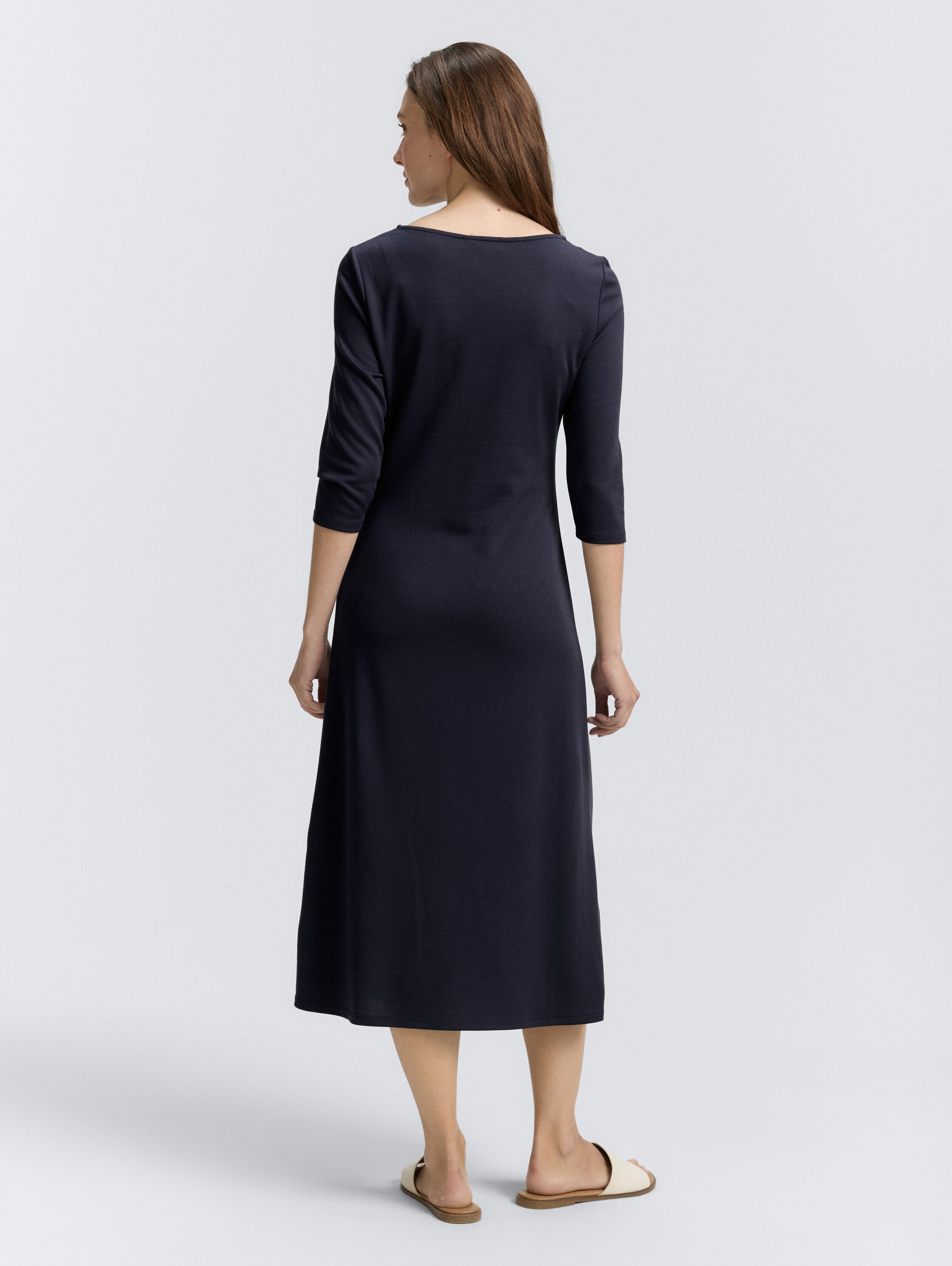 Jersey midi dress with knot detail - Lunar Eclipse - Model-back view