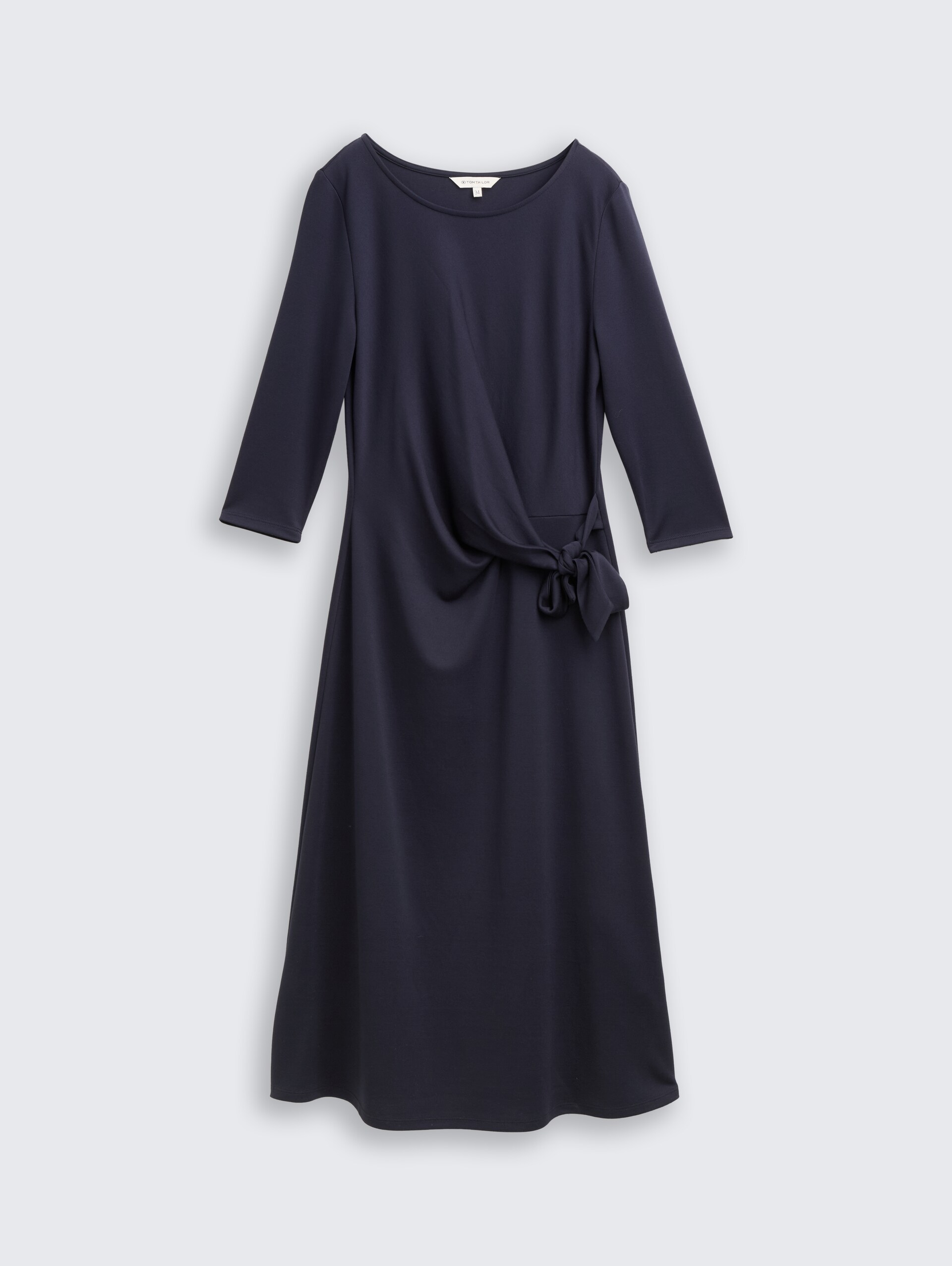 Jersey Midi-Kleid mit Knoten-Detail - Lunar Eclipse - Vorder-Produkt-Ansicht