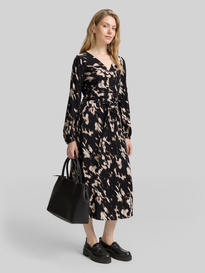 Robe portefeuille à motifs par Women, blurry animal design