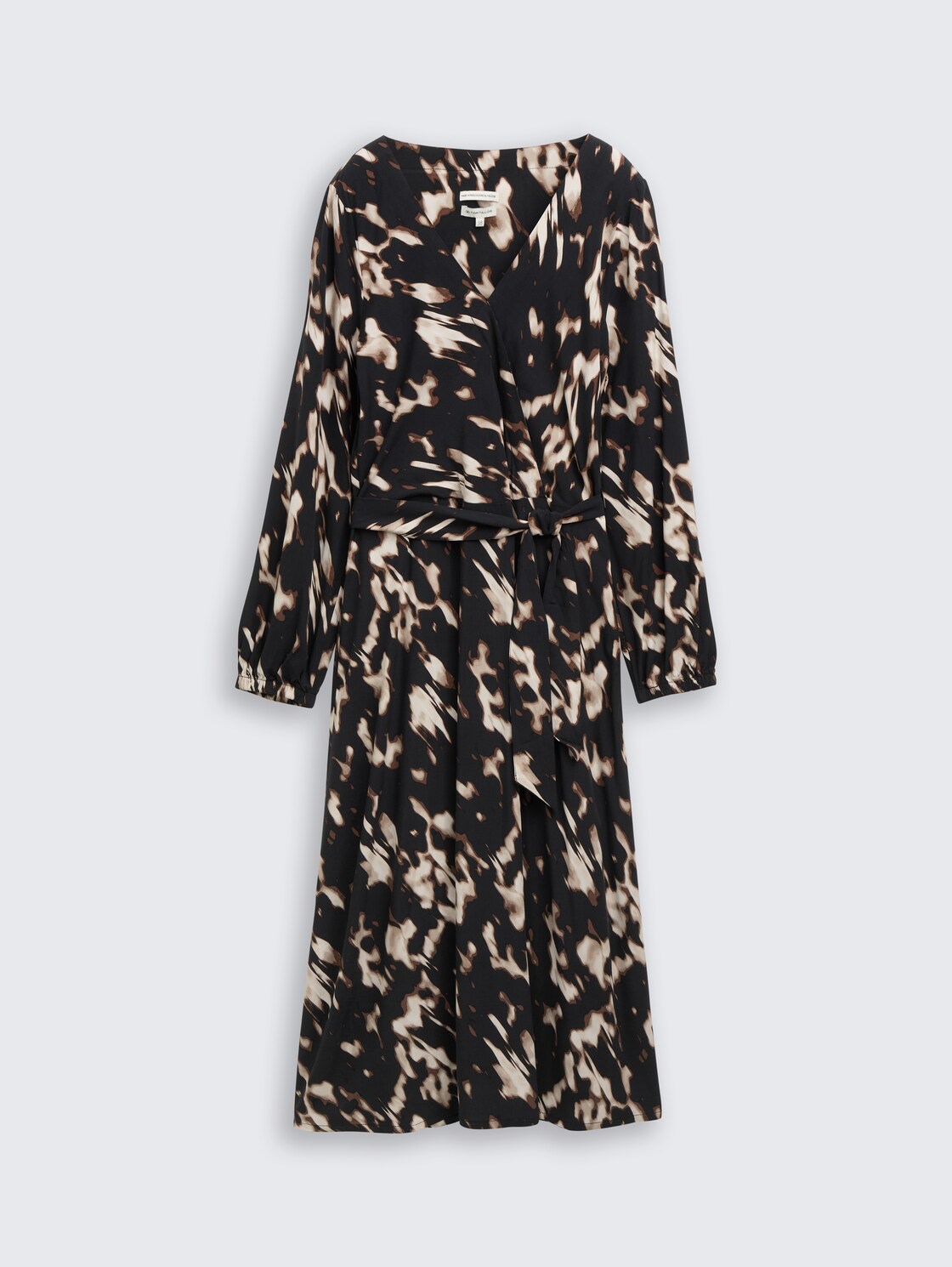 Midi-Wickelkleid mit Muster - blurry animal design - Vorder-Produkt-Ansicht