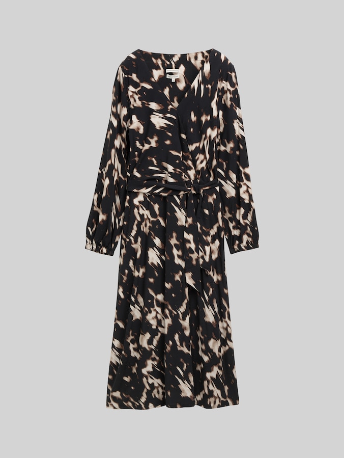 Wrap dress with pattern by Women, blurry animal design
