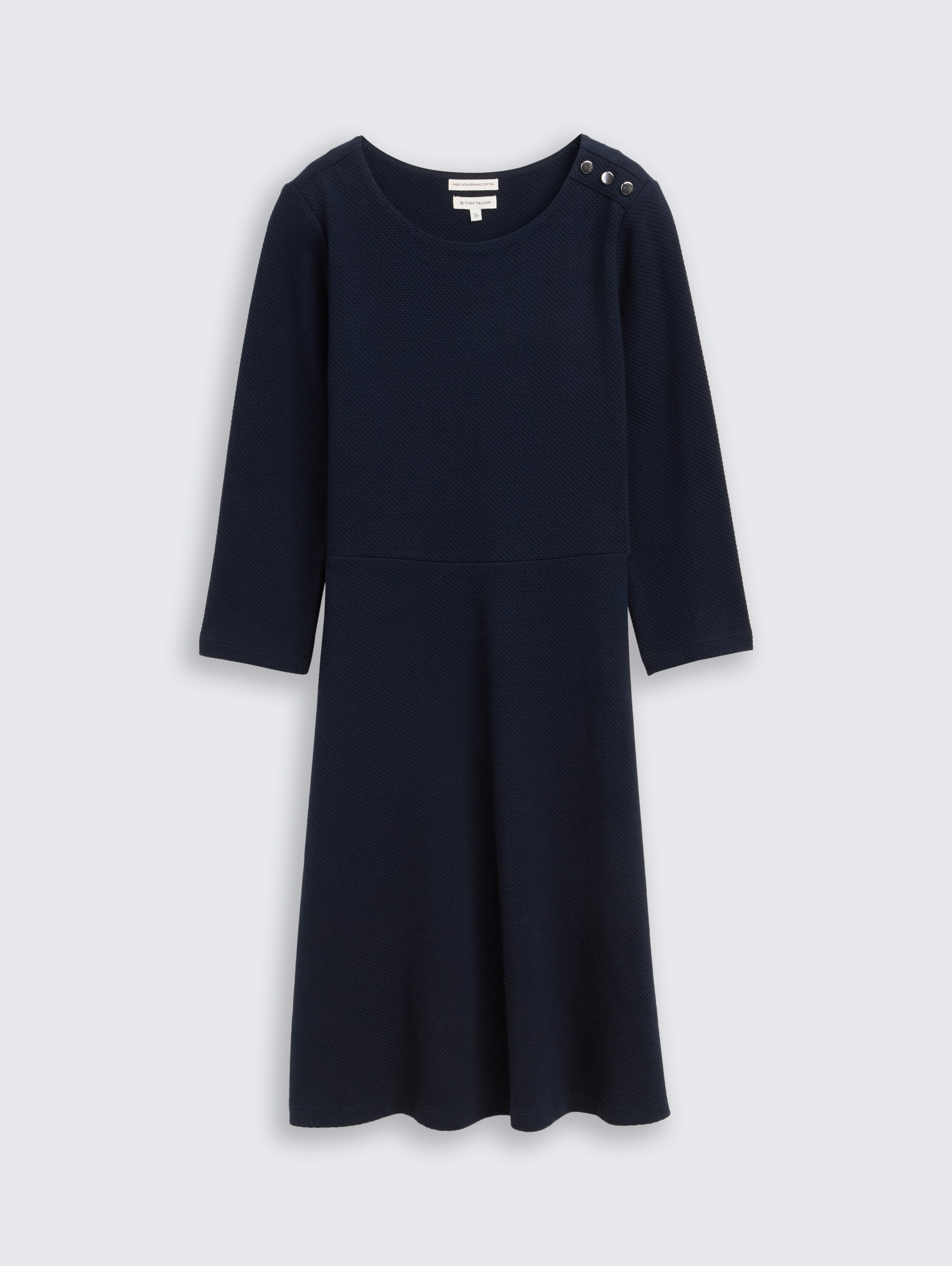 Jersey jurk met knoopdetails - sky_captain_blue_1 - 