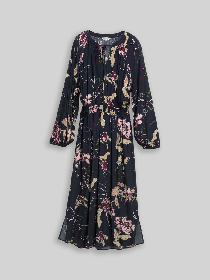 Maxi dress with floral pattern by Women, big flower design