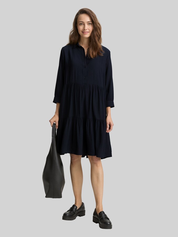 Crinkle Kleid mit Volants von Women, Lunar Eclipse