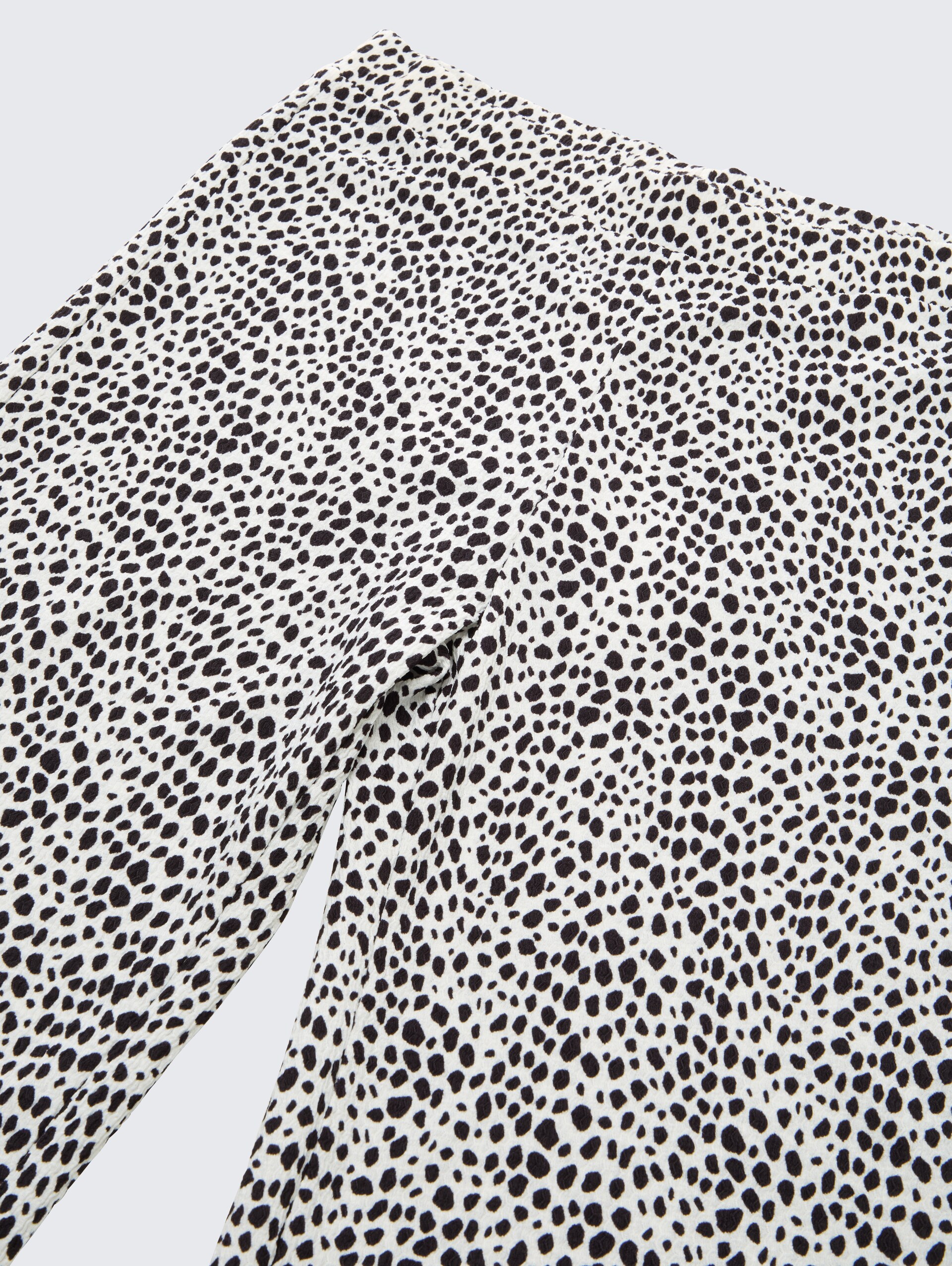 Wide Leg Hose mit Muster - grey animal skin design