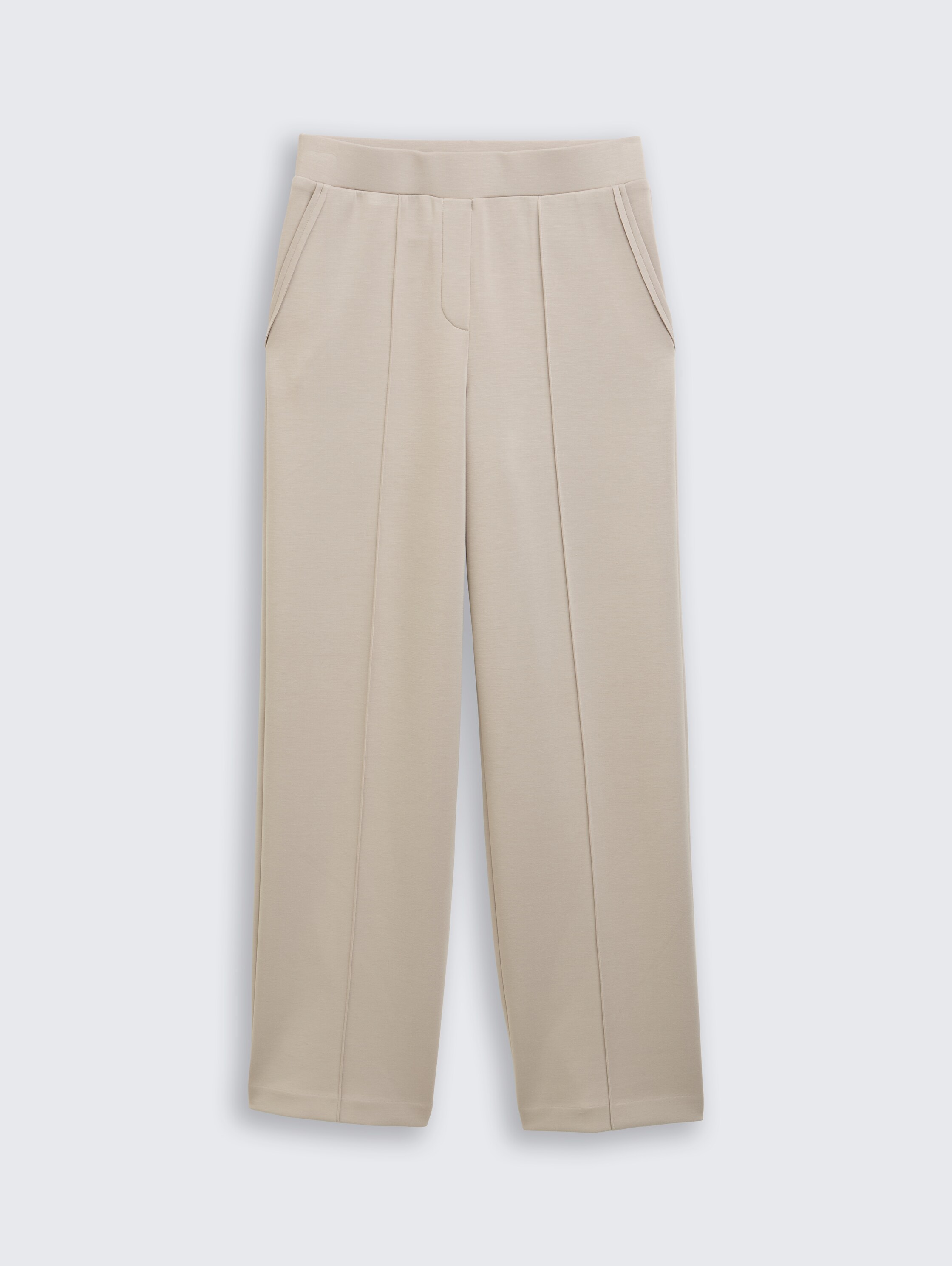 Loose straight scuba trousers - soft_taupe_grey - 