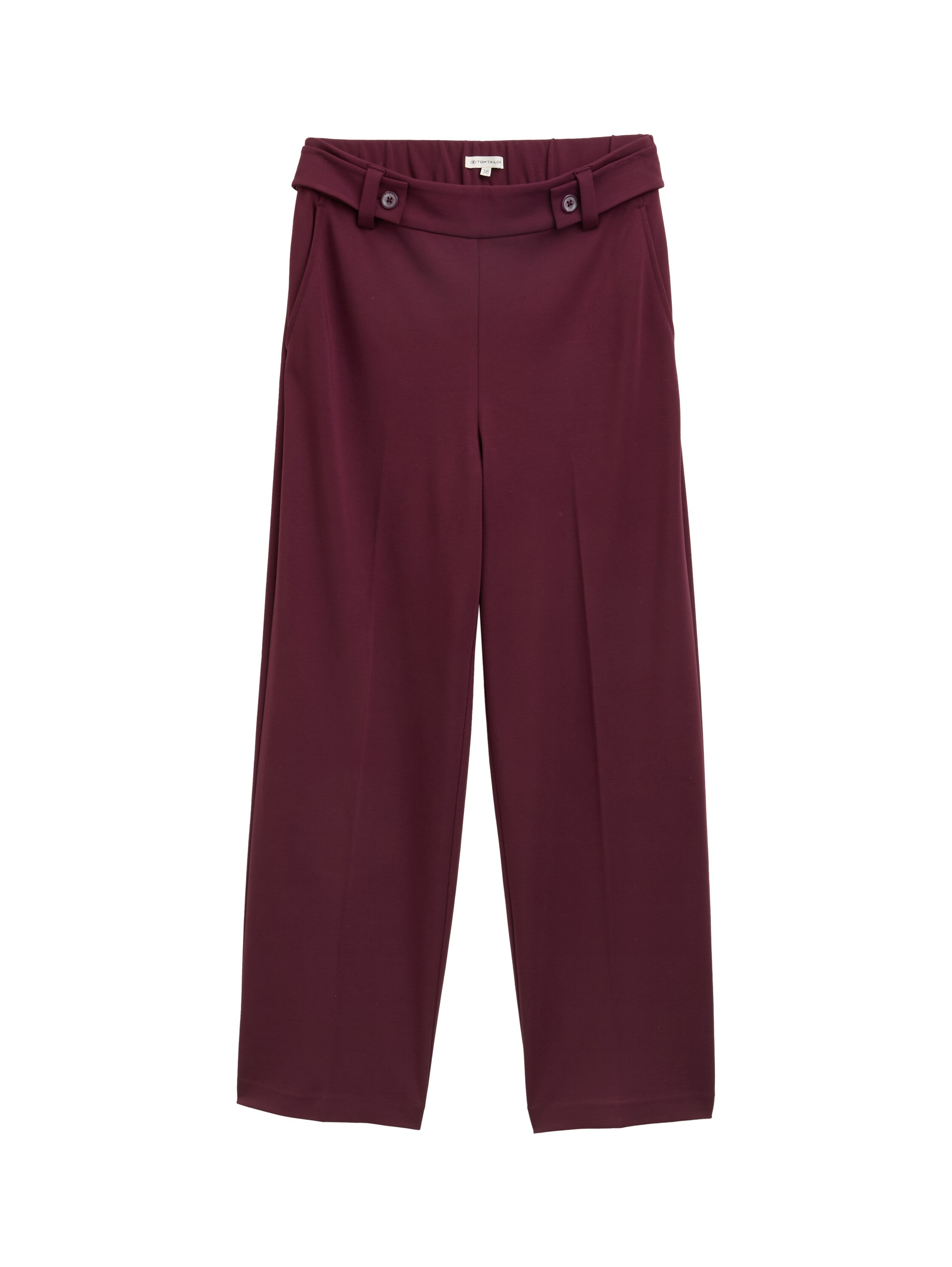 Korte rechte TTMIA-broek - bordeaux red - Product vooraanzicht