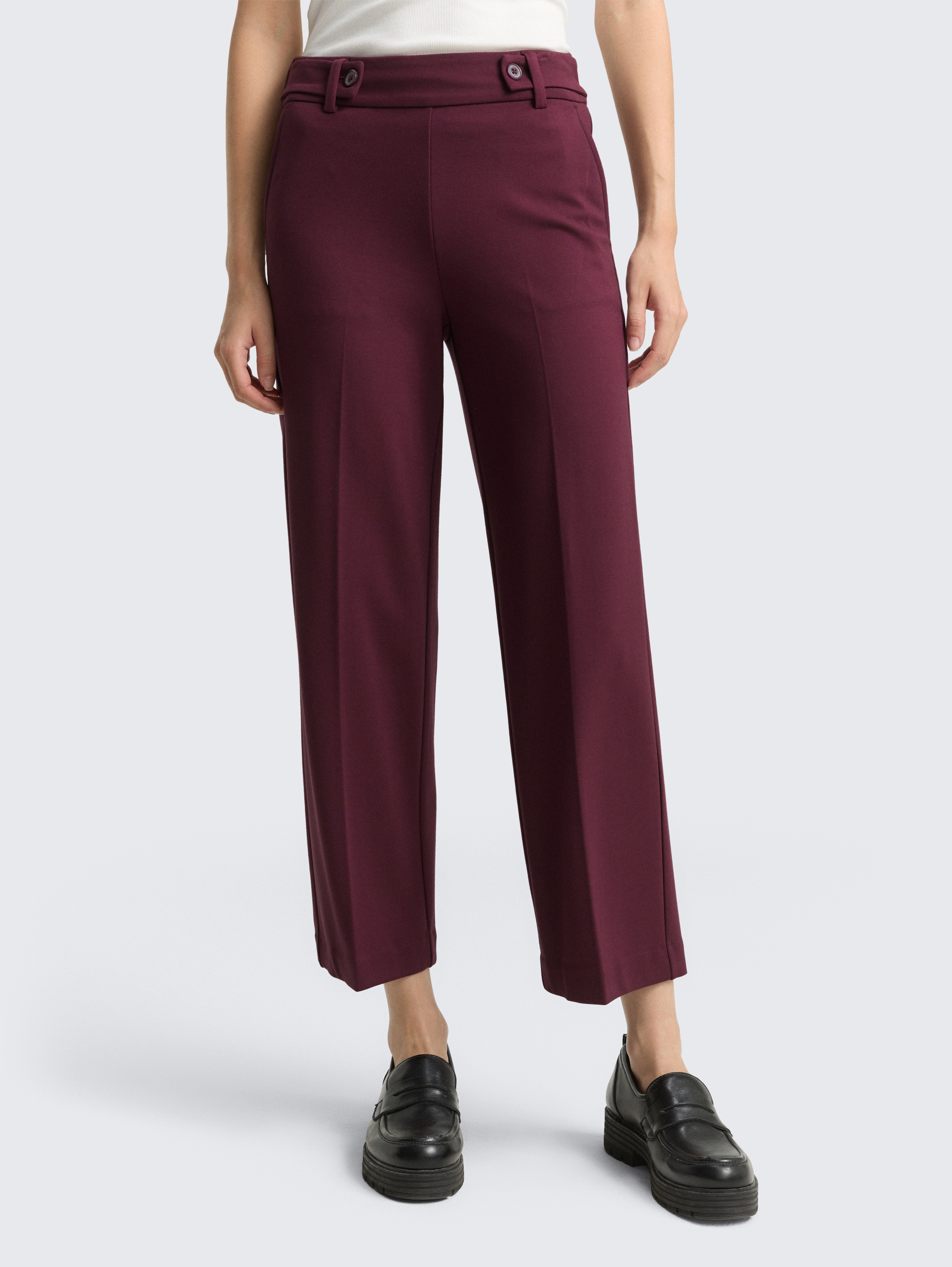 Cropped TTMIA Straight Hose von Women, bordeaux red