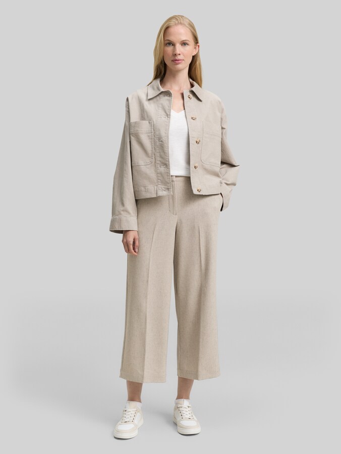 Pantalon Culotte avec pli par Women, taupe black structure