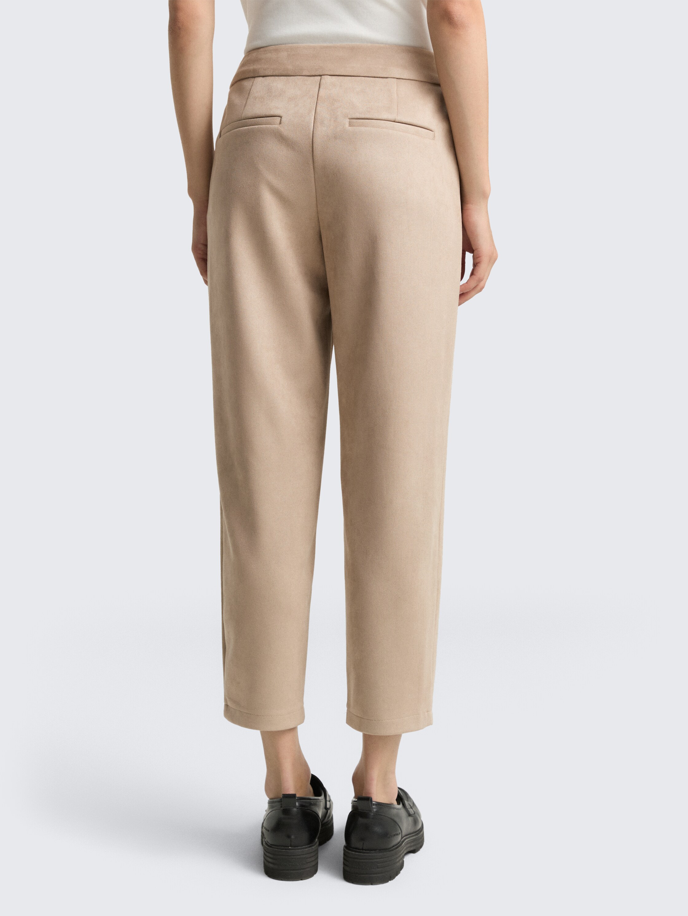 Loose Fit Hose in Wildleder-Optik - soft_taupe_grey - 