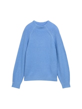 Nicht ausgewählt, Loose Fit Strickpullover mit Stehkragen von , blau