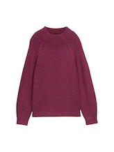 Nicht ausgewählt, Loose Fit Strickpullover mit Stehkragen von , rot