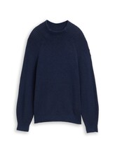 Ausgewählt, Loose Fit Strickpullover mit Stehkragen von Tom Tailor, blau