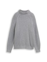 Nicht ausgewählt, Loose Fit Strickpullover mit Stehkragen von , grau