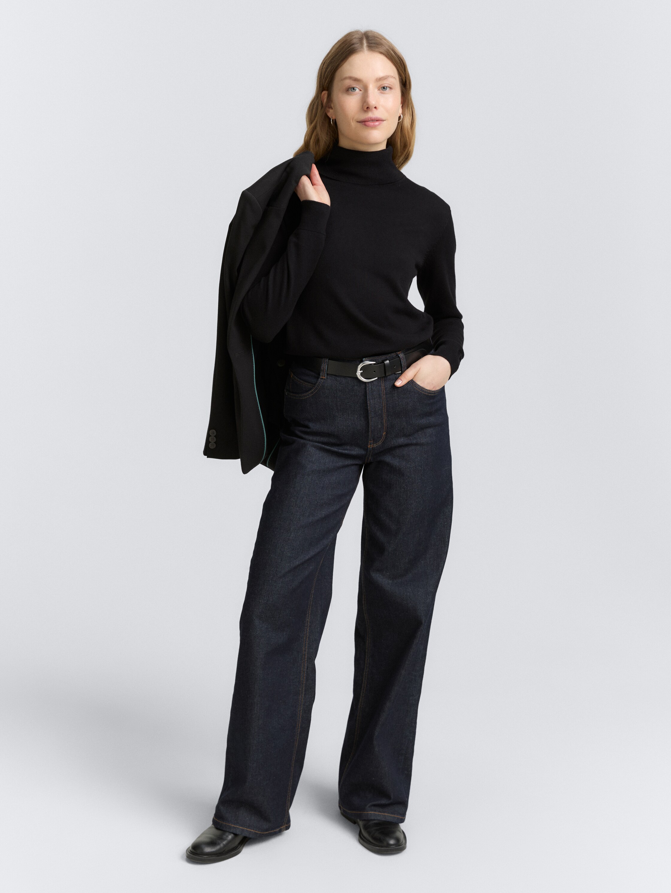 Basic Rollkragenpullover - deep_black_1 - 