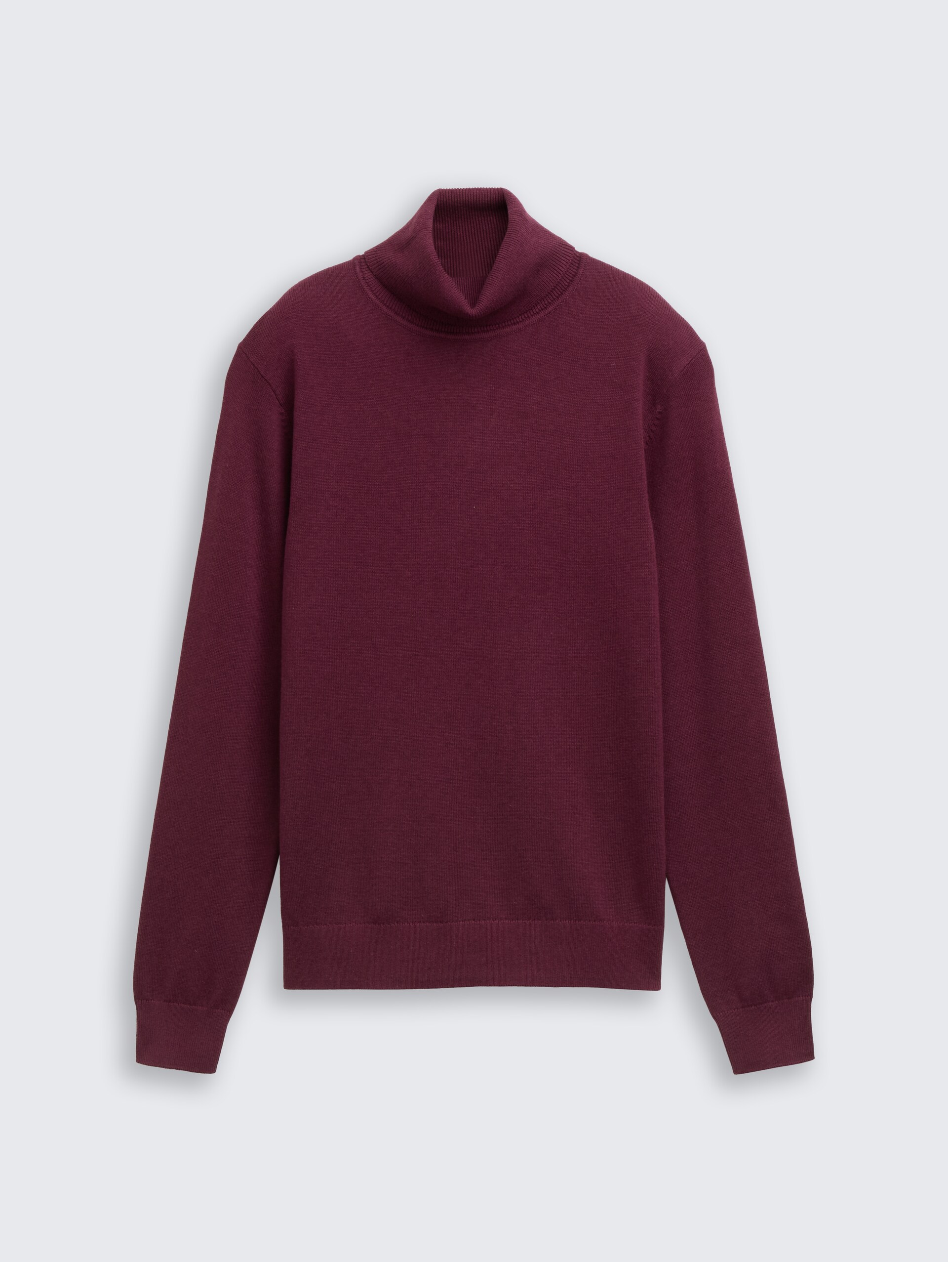 Basic Rollkragenpullover - bordeaux red